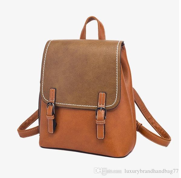 

female 2019 new fashion wild korean version of the backpack cross-border fashion custom mobile handbags brown