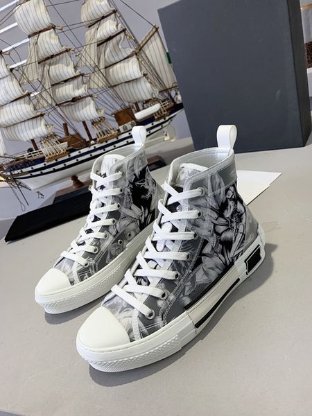 

valentin 2021 limited edition custom printed canvas shoes, fashion versatile high and low shoes,35-45, Black