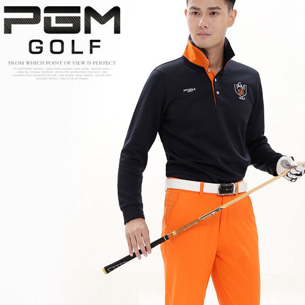 

2019 spring autumn pgm men's golf t-shirt long sleeve training t-shirt for men outdoor breathable golf clothing 11842, Black;blue