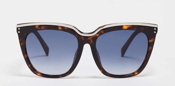 

женщины 025 / f / s dark havana square солнцезащитные очки солнцезащитные очки дизайнер вс очки оттенки люнеты де солей новые с box, White;black