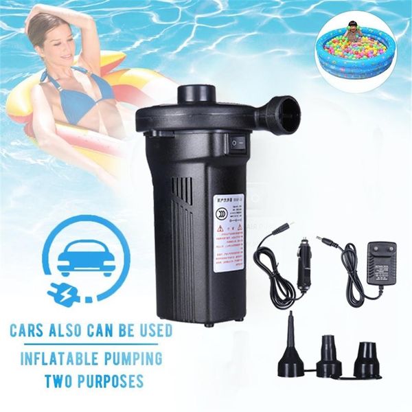 

outdoor electric air pump fast filling portable car auto inflate air mattress pump rechargeable (car and home dual-use