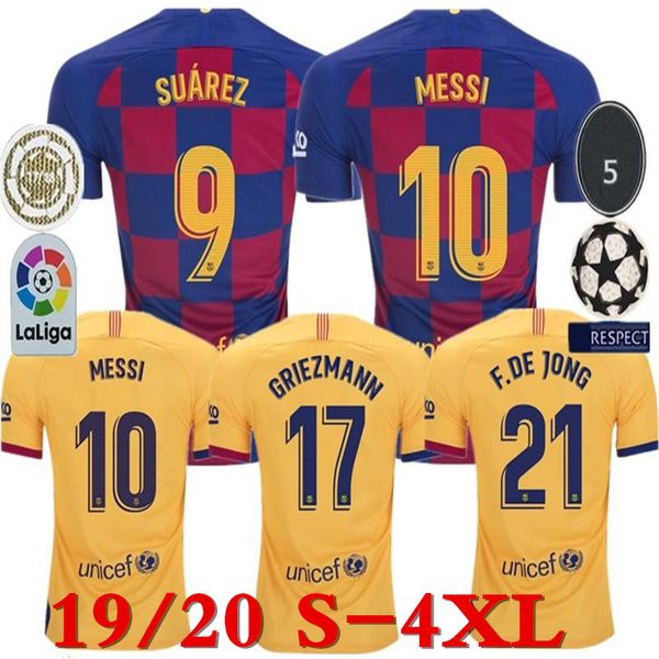 

S xxxxl 2019 2020 barcelona occer jer ey cami eta de fÃºtbol 19 20 barca me i de jong griezmann rakitic football hirt boy jer ey, Black