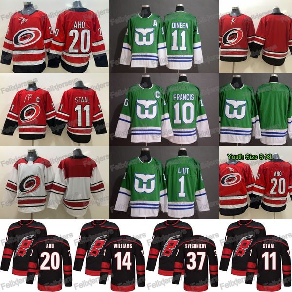 

14 Justin Williams Carolina Hurricanes Andrei Svechnikov 20 Sebastian Aho 11 Kevin Dineen 1 Mike Liut 10 Ron Francis 11 Staal Hockey Jersey