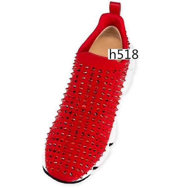 

with box krystal spike sock men trainers luxury red bottom donna sneakers 4, Black