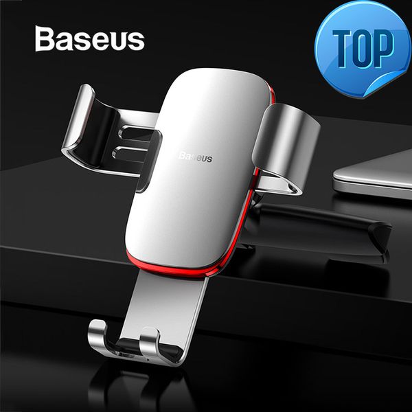 

gravity car phone holder for car cd slot mount phone holder stand for iphone x samsung s10 metal cell mobile phone holder