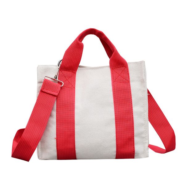 

1pcs new canvas fashion trend joker women's single shoulder diagonal handbags shopping bag