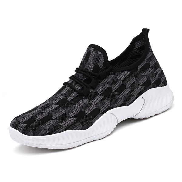 

2020 shoes men fashion shoes for men sport black absorbing casual sneakers flying woven trainers