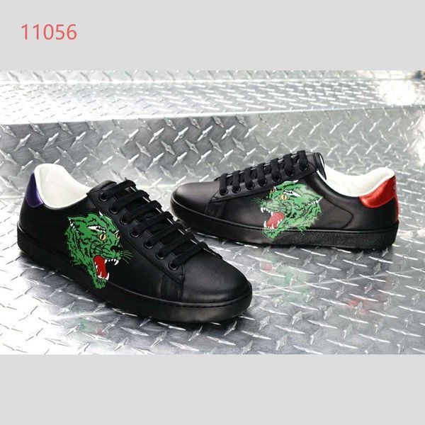 

luxury shoes classic style men flat casual sport shoes genuine leather fashion color matching leisure sneakers black 02