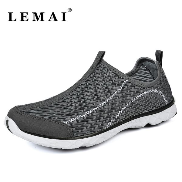 

lemai men summer running shoes for women sneakers mesh men beach water shoes plus size