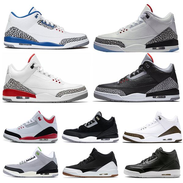 

new air jordan retro 3 men basketball shoes 3s tinker black cement katrina true blue jth mens trainers designer sneakers 7-13