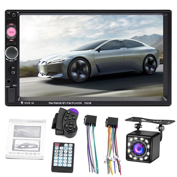 

2 din car radio 7" touch screen in dash auto audio mp5 player autoradio bluetooth support rear view camera remote control 7023b