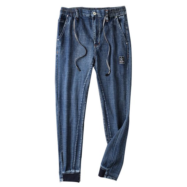 

2019 summer new casual pants men cotton slim fit black blue fashion trousers male brand clothing classic jeans men homme