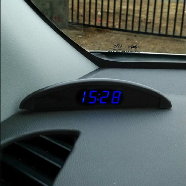 

universal car accessories car led clock auto clock interior decoration thermometer windshield vehicles digital led clocks lcd