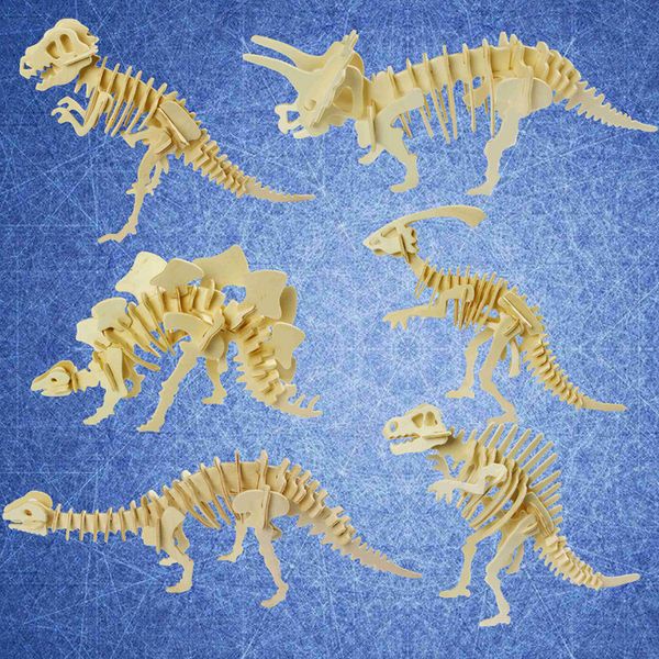 

3d dinosaur kids intelligence puzzle jurassic tyrannosaurus rex puzzles children's educational toys gift