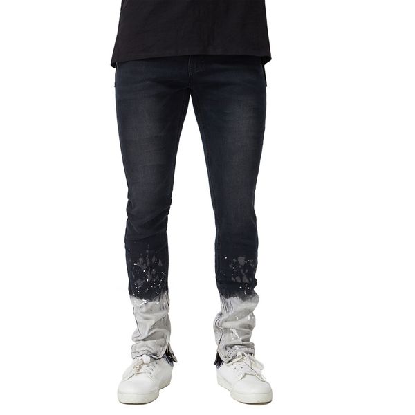 

mens designer washed spring new jeans fashion male pencil pants male trousers, Blue