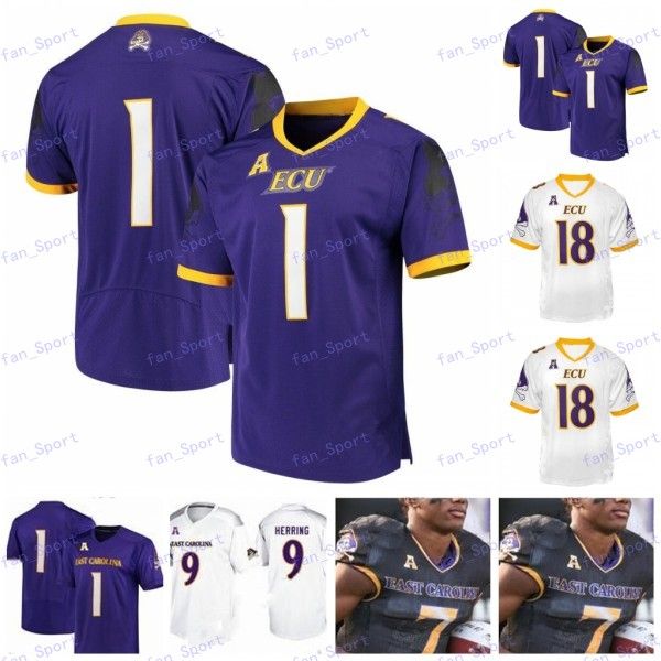 

пользовательские ncaa east carolina пираты любой название количество фиолетовый белый черный 12 холтон алерса 9 reid сельдь garrard proehl 2, Black