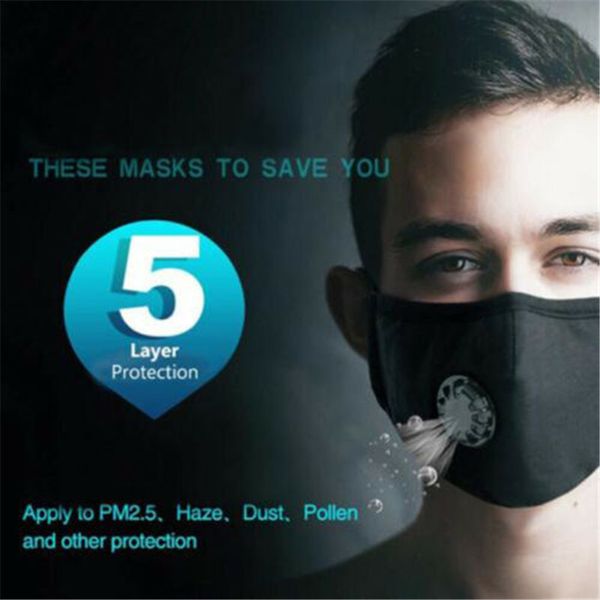 

anti pm2.5 breathing mask cotton haze valve anti-dust mouth healthy mask activated carbon filter respirator mouth-muffle