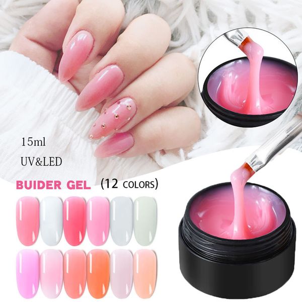 

gel nail polish base and coat not easily scratched nail polish set poly gel lasting finger crystal jelly camouflagey613