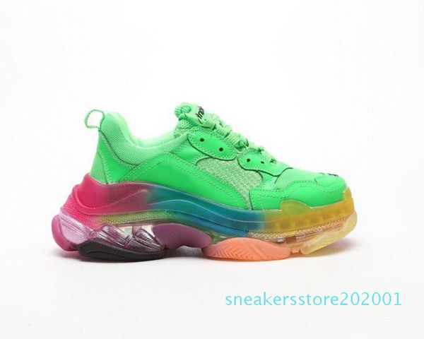 

2019 tripler s 3.0 rainbow new helium crystal bottom red green yellow the most beautiful old dad shoes platform trainers 36-45 s01, Black