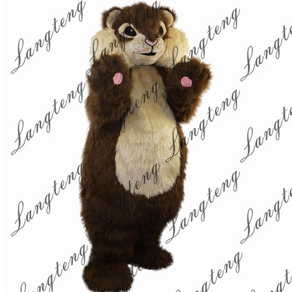 

2018 new long-haired squirrel mascot costumes for adults circus christmas halloween outfit fancy dress suit ing, Red;yellow