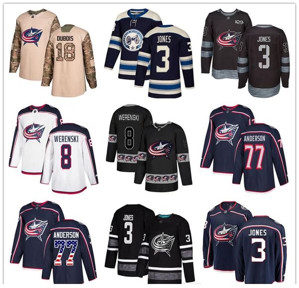 custom blue jackets jersey