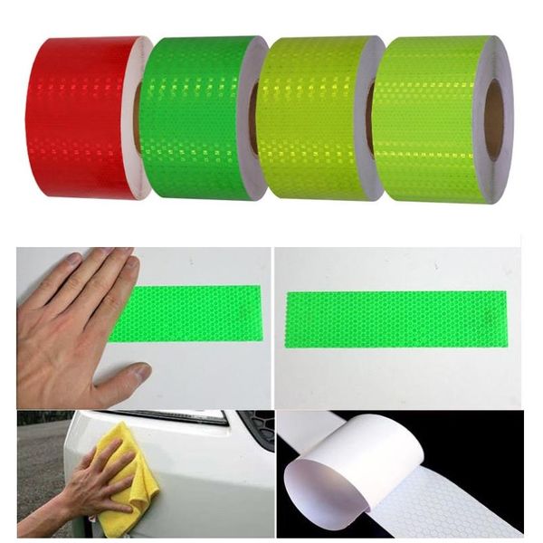 Fita da Estrada do sinal de aviso Destaque Tapes Segurança 10CM * 3M Car Van Schoolbus Decoratiive Etiqueta High Light PVC Reflective auto-adesivas