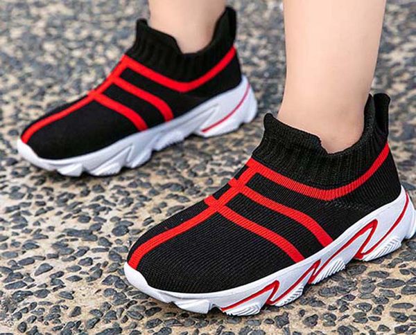 

classic sneaker chaussures enfants fashion smart triple kids shoes platform leather shoes air chaussures shoes011 px285, Black;red