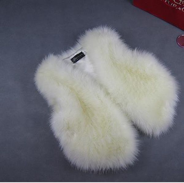 

women's fur & faux vetement 2021 winter coat artificial vest furry vests femme jackets plus size fake gilet z259, Black
