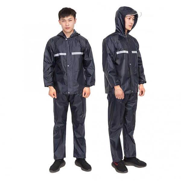 

rain covers oxford cloth waterproof windproof raincoat suit reflective strip outdoor work rain coat xxl motocross clothing sets
