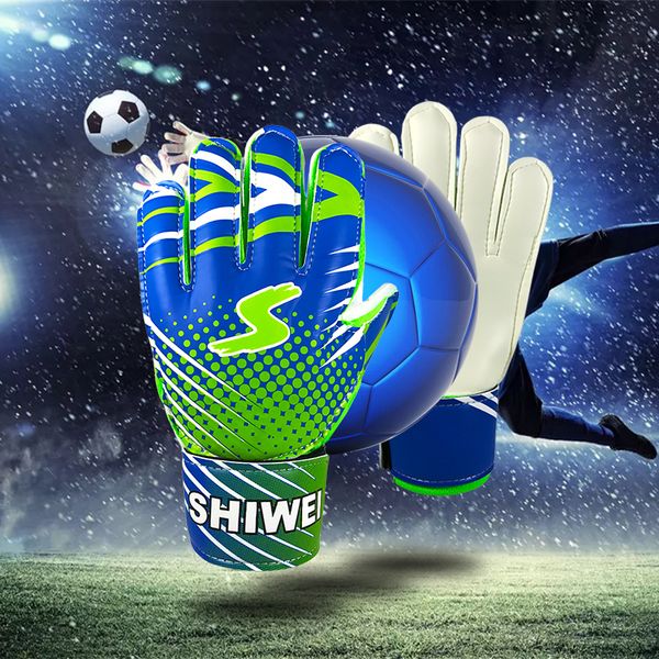 

goalkeeper gloves children professional with finger guards men and women football gym sports non-slip breathable emulsion, Black