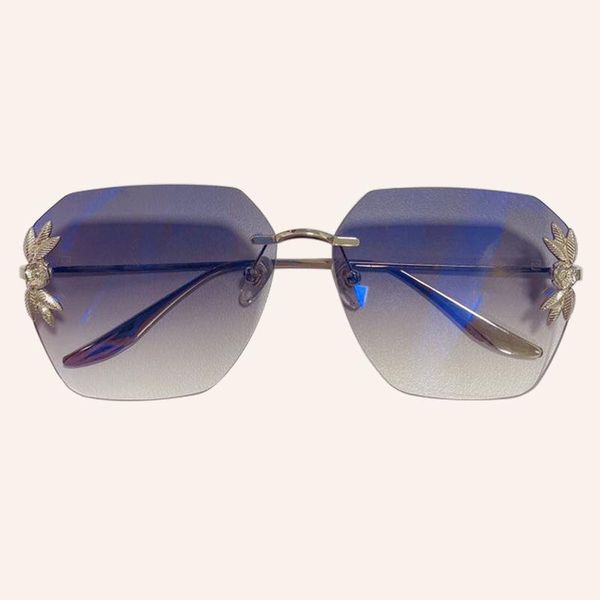 

2020 Vintage Square Sun Glasses For Women Rimless Sunglasses Female UV400 Classic Sunglasses Women Brand Designer Metal Frame