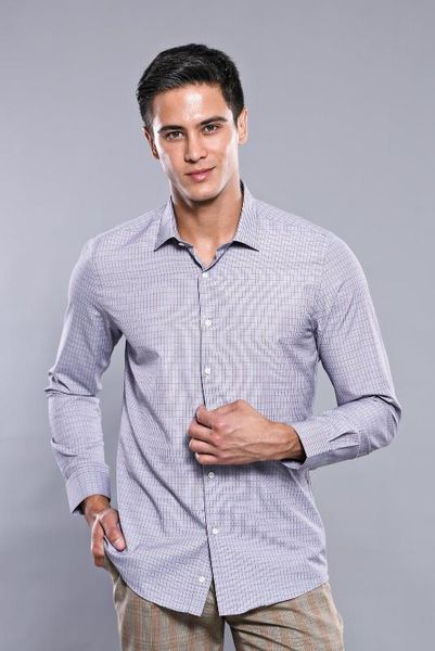 

self print slimfit navy blue male shirt unimart shop | wessi, White;black