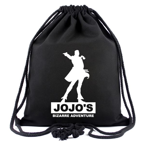 

ivyye jojo's bizarre adventuress canvas backpacks anime drawstring backpack casual string bags shopping knapsack new