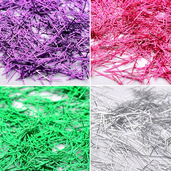 

2019 6pcs/set nail glitter flakes colorful lace silk strips holographic sequins manicure nail art decoration, Silver;gold
