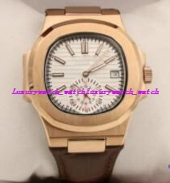 

multi-style link men watch wristwatch 40.5mm 5980r-001 automatic black brown leather strap luxury watch ing, Slivery;brown