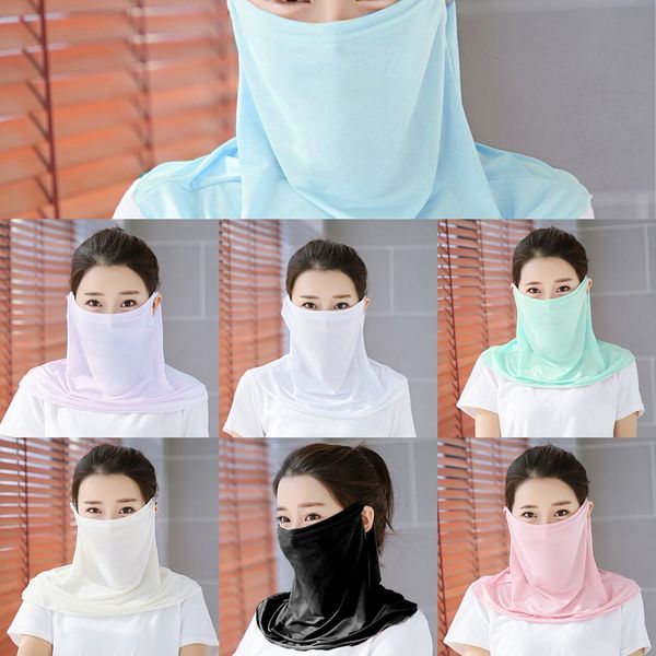 

txvfx sports scarf headwear anti-uvsilk scarf cycling mask cover fishing magic ride running bandana face mask bicycle, Black