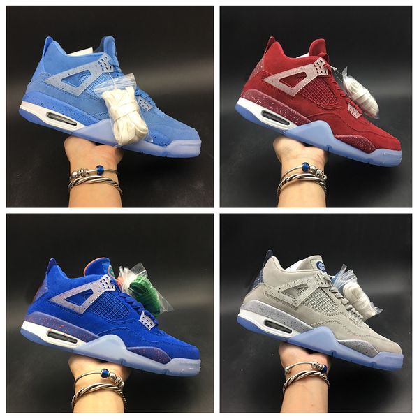 

4 new bred pure money 4 unc pe florida gators basketball shoes men outdoor athletic shoes with box