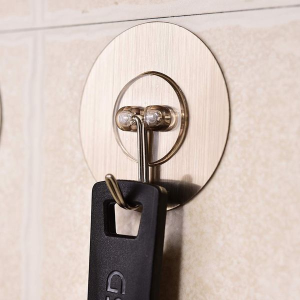 

12pcs self adhesive wall hooks round seamless nail towel hooks for kitchen bathroom store