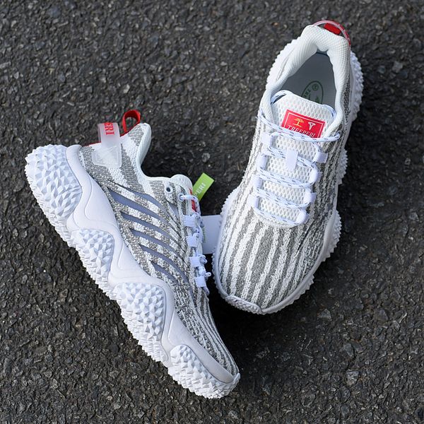 

treeperi durian chunky v1 running shoes grey zebra men women classic sports sneakers wholesale us 5.5-10