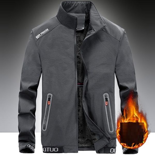 

new fashion men winter jacket coat long sleeve stand collar warm fleece outwear casual outfit blouse plus size overcoat 4xl, Black;brown