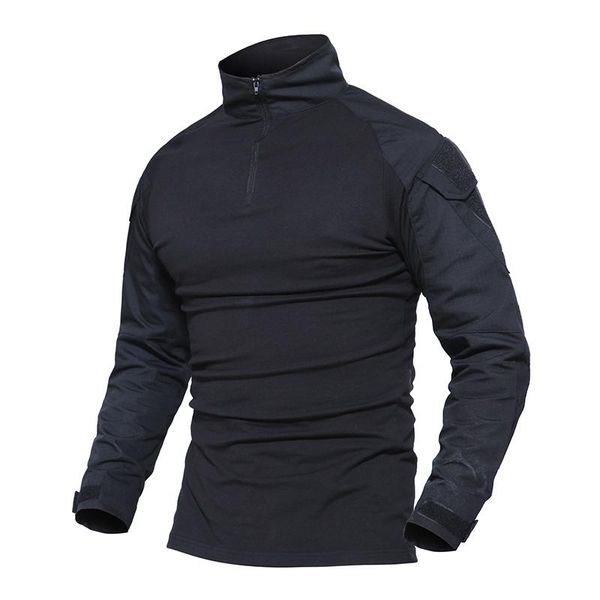 

male camouflage t shirts army combat tactical t shirt military men long sleeve t shirt hunt t-shirts clothing famous, White;black