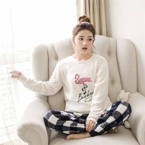 

fashion women winter nightwear leisure home clothes long sleeve warm flannel nightgown for women dress sleepwear girl, Black;red