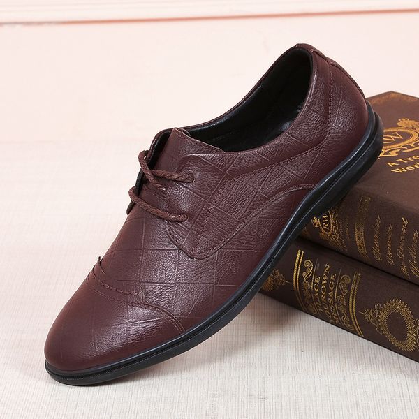 

cimim brand genuine leather business casual shoes luxury comfortable men office driving shoes fashion large size men, Black