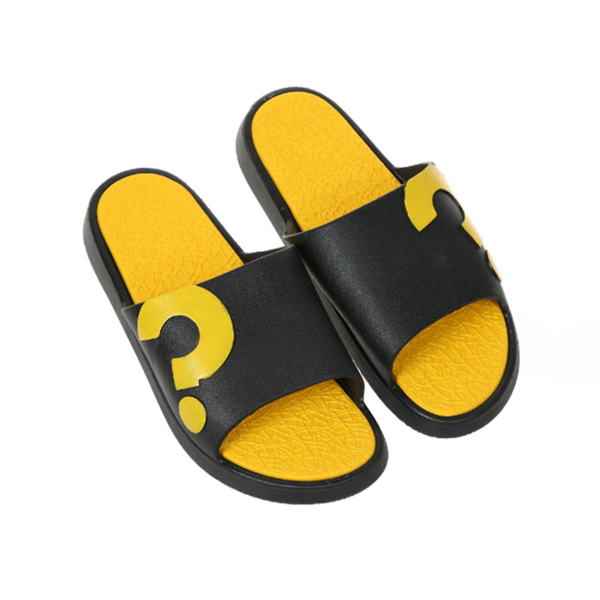 

womens slides sandal summer beautiful color matching slippers shallow mouth men's slippers couple shoes, Black