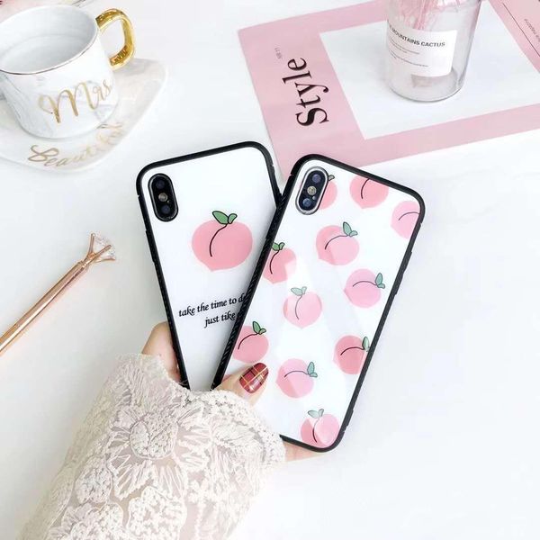 

wholesale e273 10pcs wholesales lower price 6 colors stylish fruit ultra-thin color silicone iphone case for iphone 6 7 8 x