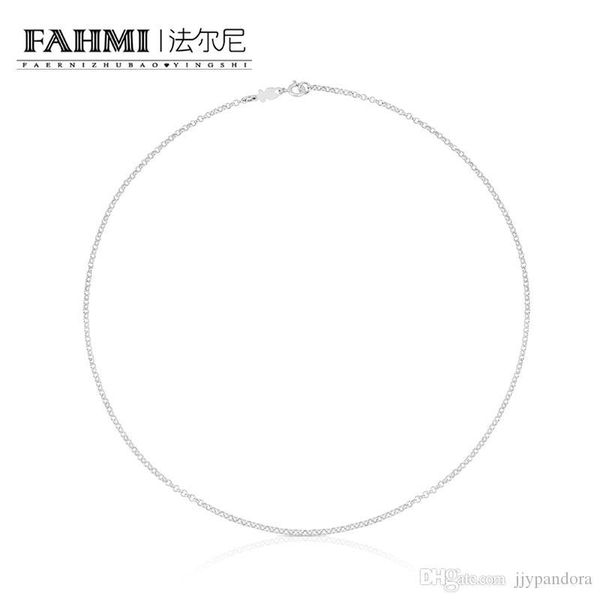 

fahmi 100% sterling silver fashion simple clavicle chain 611900520 women's basic necklace suitable diy pendant jewelry 11
