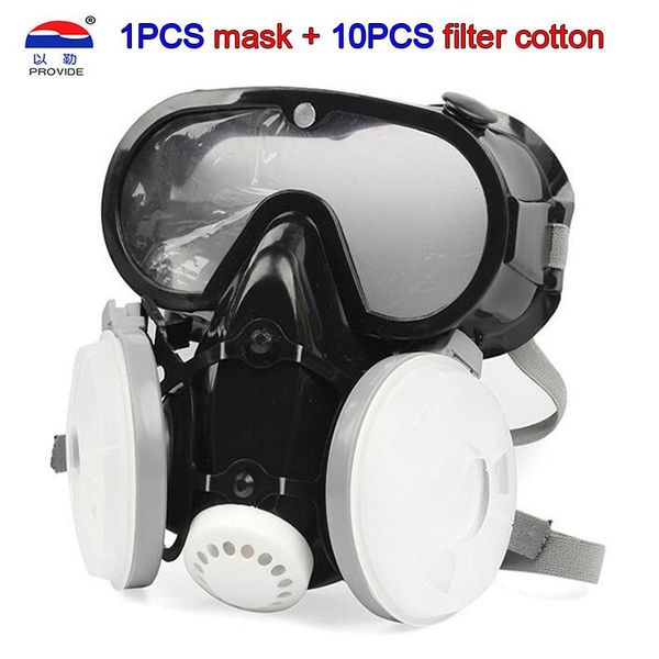 

9600 kn95 dust gas mask anti-fog full face respirator mask spray paint smoke synthesis protective mask