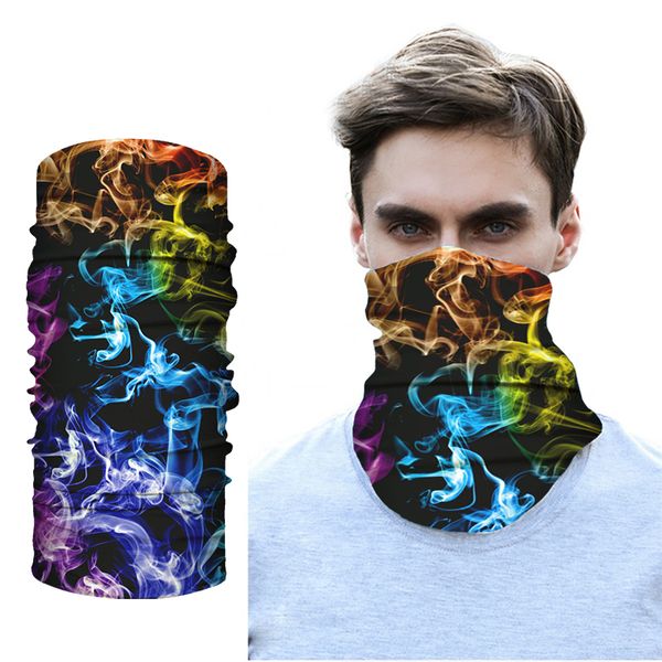 

3d seamless neck gaiter bandana motorcycle superhero ski balaclava neck tube outdoors cycling magic bandanas sports scarf, Black