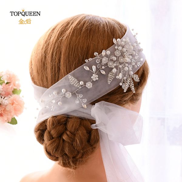 

ueen hws08 white wedding veil with sliver headband sparkly hair accessories wedding veil headband floral for women