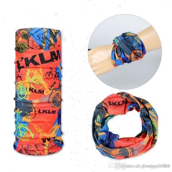 

outdoor sports bike bicycle face mask anti-wind headscarf riding hat head scarf scarves cycling sweat absorption scarf, Black;red